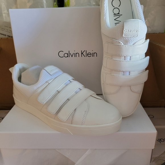 Calvin Klein Shoes - Calvin Klein White Velcro Sneakers 8.5 Women